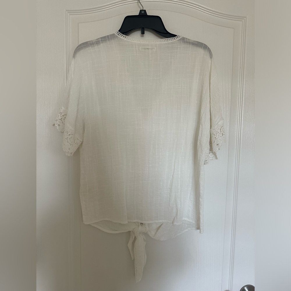 white linen shirt/beach cover up